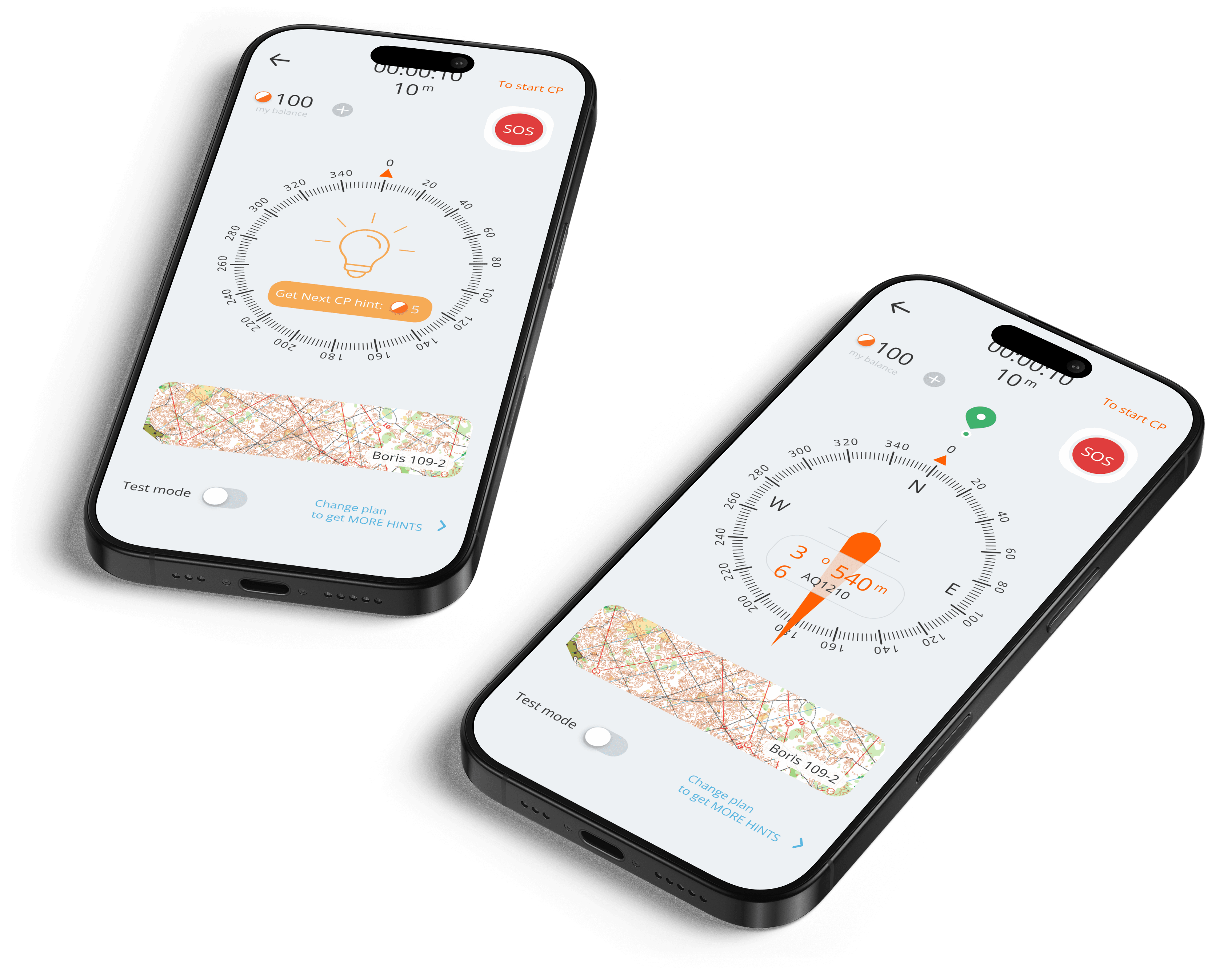 Live Locator with Compass & Hints
