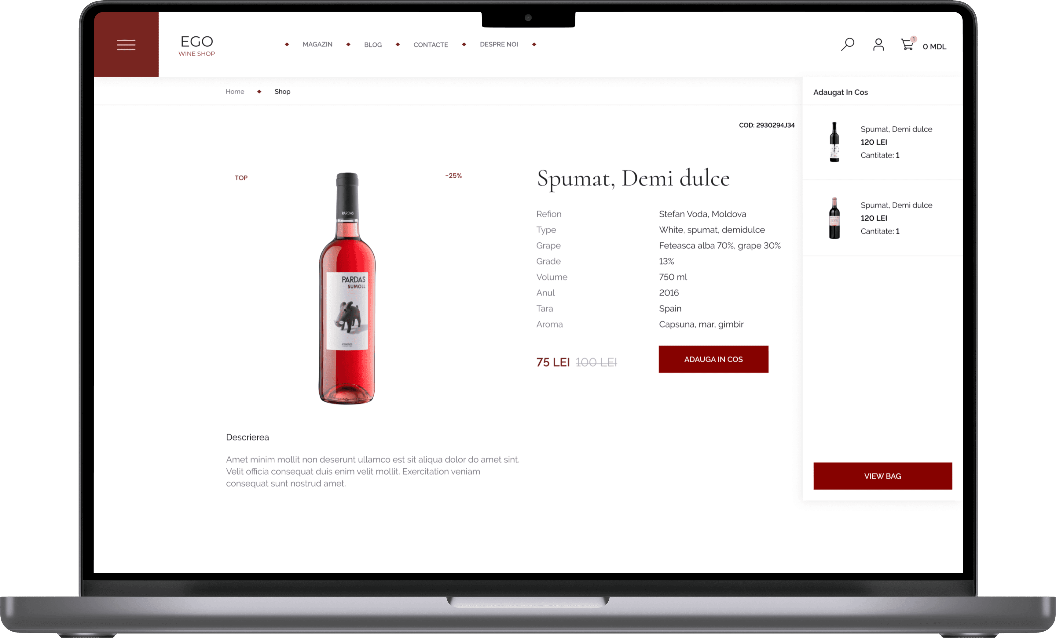 Interactive Product Page