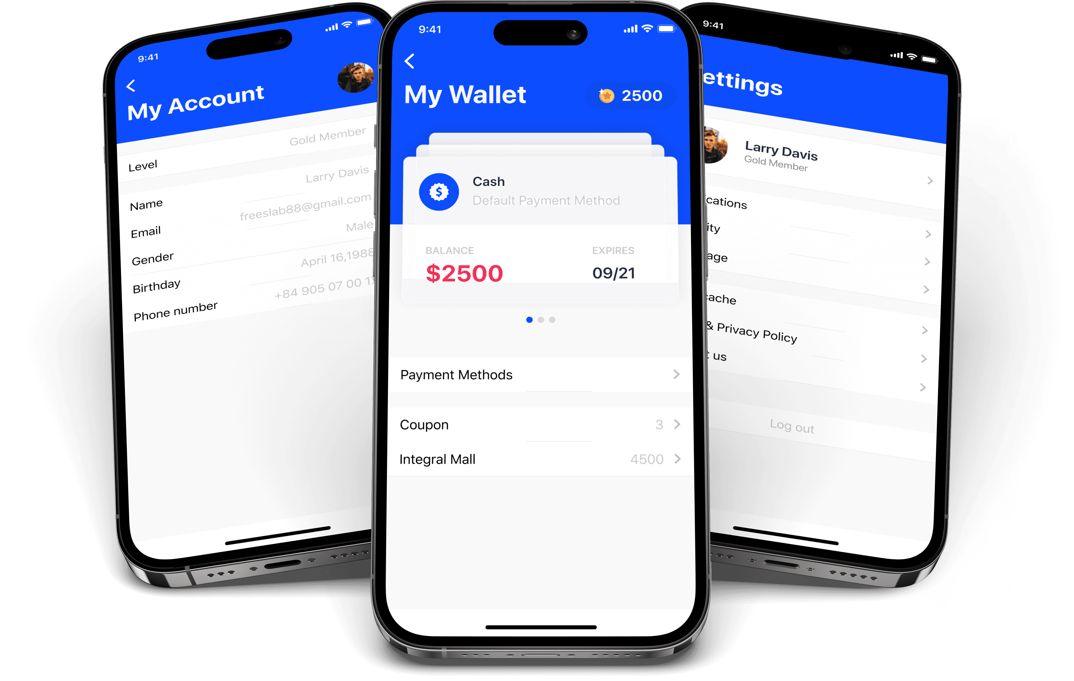 Account, Wallet & Settings
